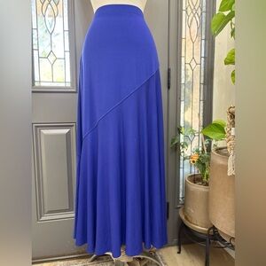 Chico’s Blue Pull On Flare Maxi Skirt Size 2 (12-14 Large)